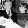 Vladimir Poutine et sa femme Lioudmila après la naissance de leur fille (photo d'archive)