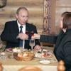 President of Russia Vladimir Putin and his wife Lyudmila dine at Siberian cuisine restaurant "Yermak" in Moscow's Krylatskoye district after voting in elections to the Fifth State Duma. 02/12/2007 - Moscou