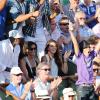 Le clan Jo-Wilfried Tsonga pendant le match contre Ferrer à Roland-Garros le 7 juin 2013.