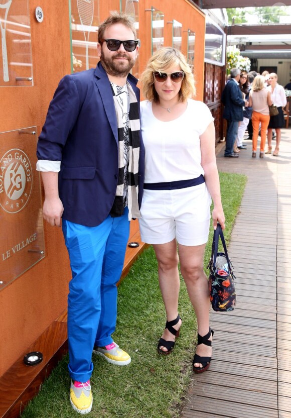 Marilou Berry et Arnaud Schneider à Roland-Garros, Paris, le 8 juin 2013.