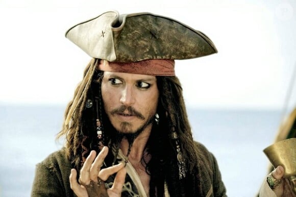 Johnny Depp dans Pirates des Caraïbes.