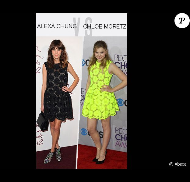 Match de look : Alexa Chung vs Chloe Moretz, la petite robe fleurie