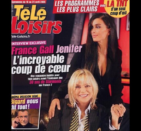 En 2009, Jenifer et France Gall posait ensemble en couverture du magazine Télé Loisirs.