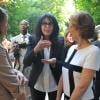 Exclusif - Daniela Lumbroso, Yamina Benguigui et Brigitte Ayrault lors de la remise du prix Sedar à la ministre déléguée chargée de la Francophonie, Yamina Benguigui, dans les jardins de l'ambassade du Sénégal à Paris le 4 juin 2013