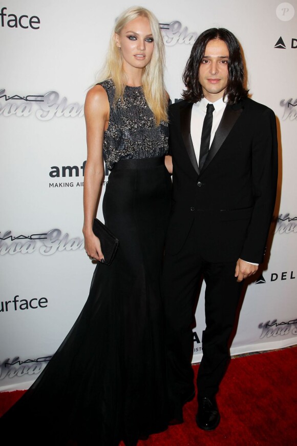 Candice Swanepoel et Olivier Theyskens lors du gala de l'amfAR à New York. Le 13 juin 2013.