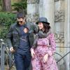 Premières photos de l'actrice Jennifer Love Hewitt, enceinte avec son fiancé Brian Hallisay lors d'une promenade romantique à Florence, le 31 mai 2013.