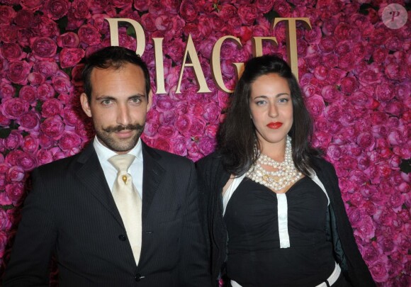 Alexandra Roth et Misha Capnist à la soirée privée Piaget à l'Orangerie Éphémère dans le jardin des Tuileries, le 13 juin 2013