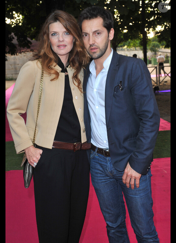 Gwendoline Hamon et Frédéric Diefenthal à la soirée privée Piaget à l'Orangerie Éphémère dans le jardin des Tuileries, le 13 juin 2013