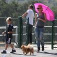 Exclusif - Gwen Stefani et Gavin Rossdale baladent leur chien à Beverly Hills, le 17 juin 2013.