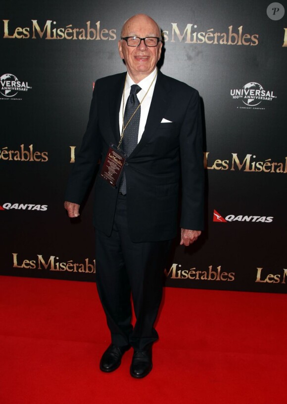 Rupert Murdoch à la première du film Les Misérables à Sydney en Australie, le 21 décembre 2012.