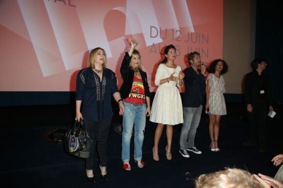 Marilou Berry, Bérengère Krief, Alice Pol, Charlie Dupont, Amelle Chahbi lors du photocall du film "Joséphine" dans le cadre du Champs Elysées Film Festival au Cinéma UGC George V à Paris, le 18 Juin 2013.