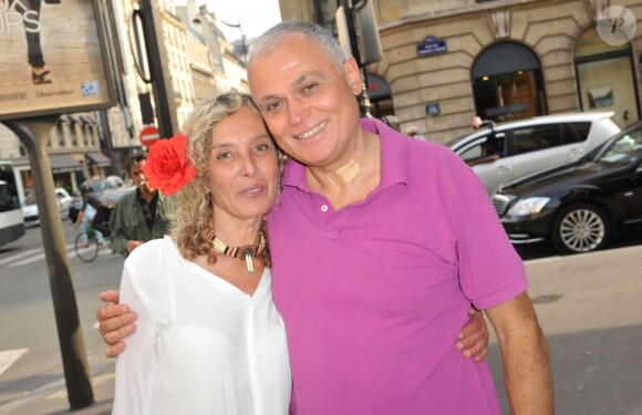 Richard Cross et Valeria Attinelli - Vernissage de l'exposition "Allumeuse" de Valeria Attinelli à la galerie Caplain à Paris le 18 juin 2013.