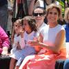 Jennifer Lopez, son petit ami Casper Smart et ses enfants Max Anthony, et Emme Anthony à la remise de l'étoile de Jennifer Lopez sur le "Walk of Fame" à Hollywood, le 20 juin 2013.