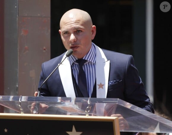 Pitbull à la remise de l'étoile de Jennifer Lopez sur le "Walk of Fame" à Hollywood, le 20 juin 2013.