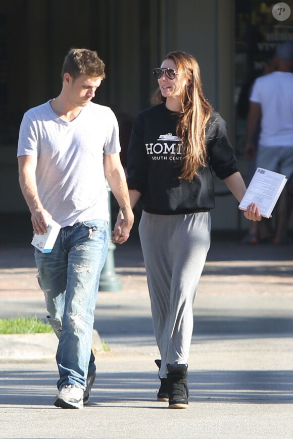 Nick Carter avec sa fiancée Lauren Kitt à Los Angeles, le 19 juin 2013.
