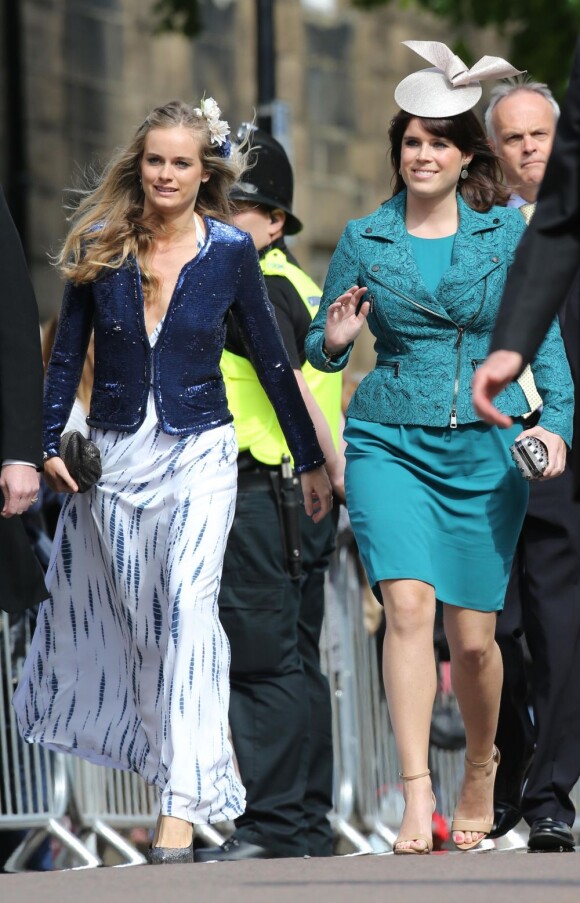 Cressida Bonas et la princesse Eugenie d'York lors du mariage de Lady Melissa Percy, fille du duc de Northumberland, et de Thomas van Straubenzee à Alnwick en Angleterre le 22 juin 2013