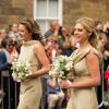 Chelsy Davy, demoiselle d'honneur et ex petite-amie du prince Harry, lors du mariage de Lady Melissa Percy, fille du duc de Northumberland, et de Thomas van Straubenzee à Alnwick en Angleterre le 22 juin 2013