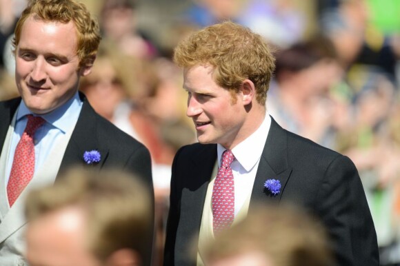 Prince Harry lors du mariage de Lady Melissa Percy, fille du duc de Northumberland, et de Thomas van Straubenzee à Alnwick en Angleterre le 22 juin 2013