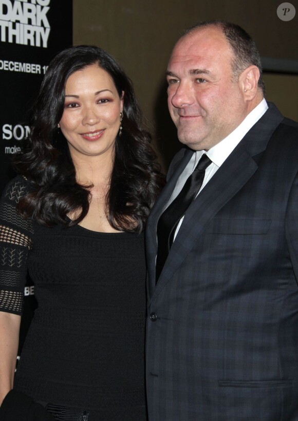 James Gandolfini et sa femme Deborah Lin à la première de Zero Dark Thirty, Hollywood le 10 décembre 2012.