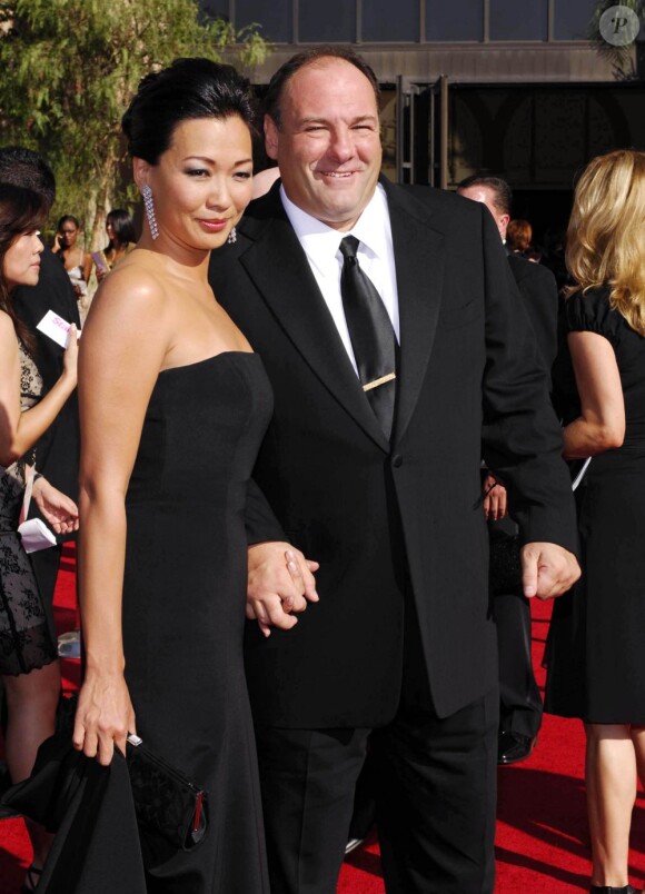 James Gandolfini et sa femme aux Emmy Awards à Los Angeles, le 16 septembre 2007.