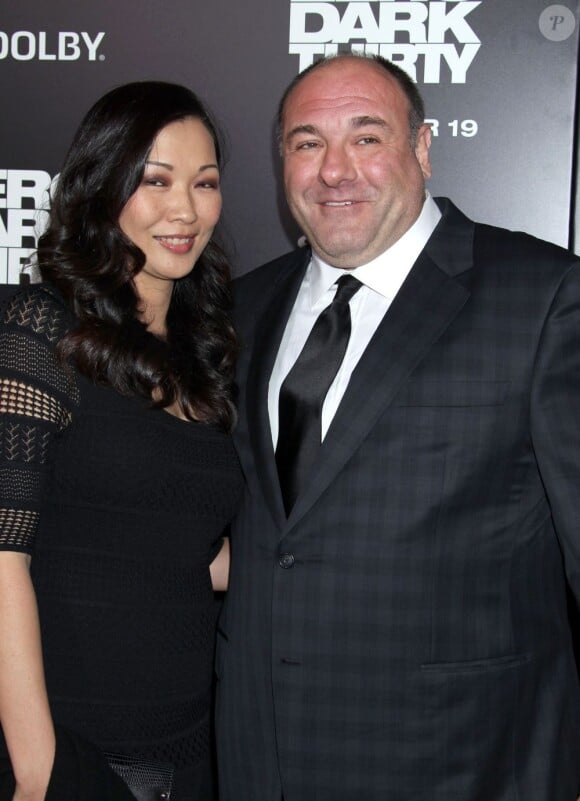 James Gandolfini et sa femme Deborah Lin à la première de Zero Dark Thirty, Hollywood le 10 décembre 2012.