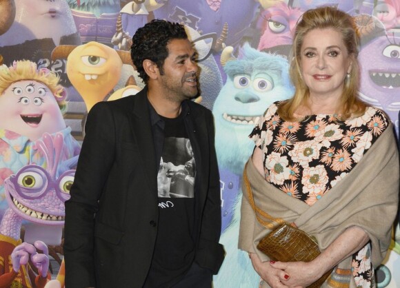 Catherine Deneuve et Jamel Debbouze - Avant-première du film "Monstres Academy" au Grand Amphithéâtre de la Sorbonne à Paris, le 26 Juin 2013.