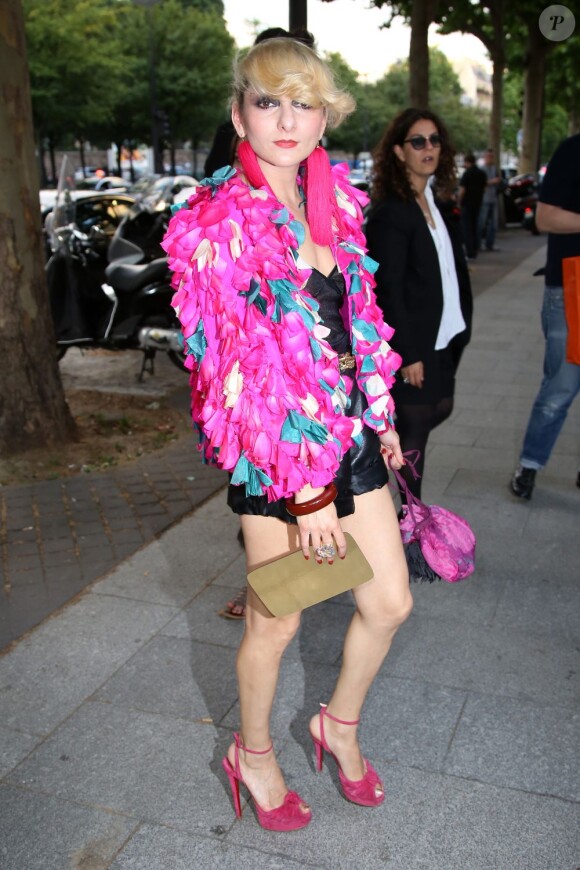 La styliste Catherine Baba lors du défilé Atelier Versace à Paris, le 30 Juin 2013.