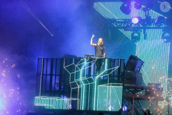 David Guetta fait le show à Solidays sur l'Hippodrome de Longchamp à Paris le 30 juin 2013.