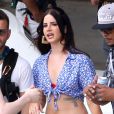 Lana Del Rey sur le tournage de son nouveau clip à Los Angeles, le 30 juin 2013.