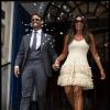 Tamara Ecclestone et son mari Jay Rutland quitte le Kensington and Chelsea Registry office de Londres le 1er juillet 2013 après s'être officiellement mariés