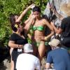 Exclusif - Le mannequin brésilien Raica Oliveira sur un shooting pour "Victoria's Secret" à Hawaii, le 28 juin 2013.