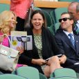 Lindsay Davenport dans la loge royale à Wimbledon au All England Lawn Tennis and Croquet Club le 5 juillet 2013