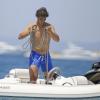 Rafael Nadal avait loué un luxueux bateau pour passer ses vacances avec ses amis, au large d'Ibiza le 28 juin 2013
