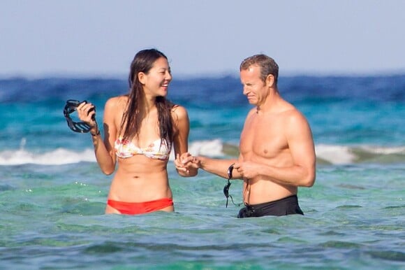 L'ex de Naomi Campbell Vladimir Doronin et sa nouvelle compagne Luo Zilin en vacances à Formentera le 4 juillet 2013. Photo exclusive