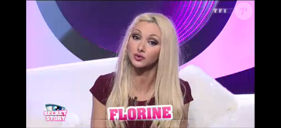 Florine dans Secret Story 7, lundi 1er juillet 2013 sur TF1