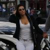 Eva Longoria et son compagnon Ernesto Arguello rentrent à leur hôtel parisien. Le 9 juillet 2013.