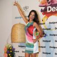 La marque Desigual a présenté sa collection printemps-éte 2014 avec Adriana Lima à Barcelone. Le 9 juillet 2013.