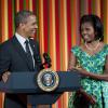 Barack Obama et Michelle lors de la 1er édition du Kids State Dinner à la Maison-Blanche, le 20 août 2012.