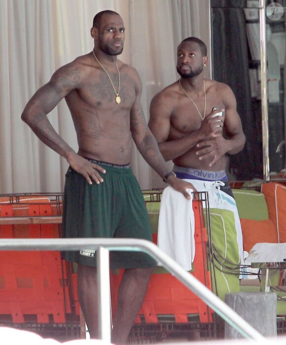LeBron James et Dwyane Wade à Miami, le 18 mai 2013