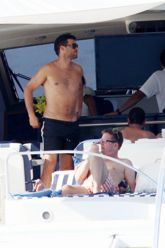 L'ex-footballeur Michael Ballack en vacances à Formentera, le 8 juillet 2013.