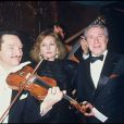 Caroline Cellier et son mari Jean Poiret au Lido en mars 1985