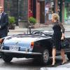 Scarlett Johansson et Matthew McConaughey en route pour un trip sur le tournage d'une publicité Dolce & Gabbana dirigée par Martin Scorsese à New York, le 13 juillet 2013.