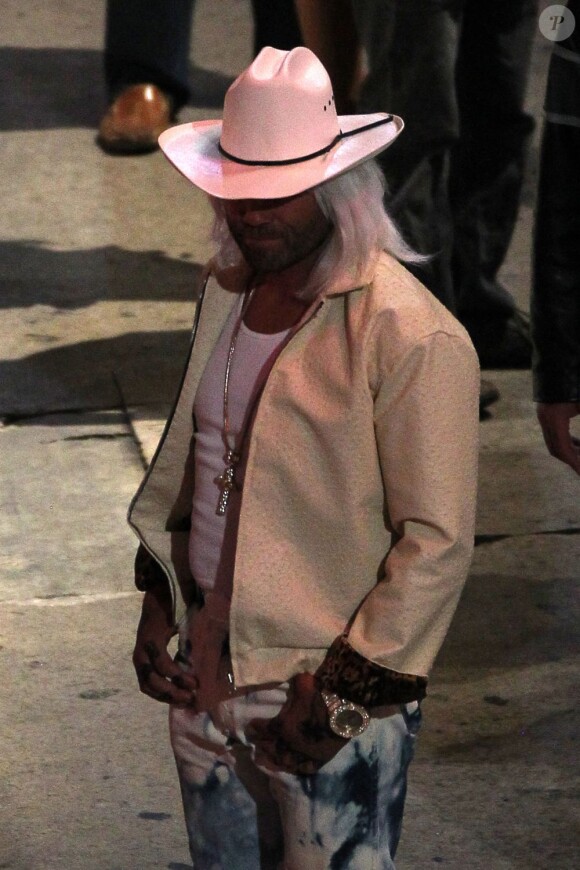 Randy Couture sur le tournage de Stretch à Hollywood, Los Angeles, le 15 juillet 2013.