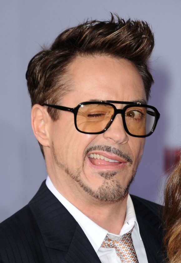 Robert Downey Jr. est n°1 du classement des acteurs les mieux payés de Forbes 2012-2013 (photo prise lors de la projection d'Iron Man 3 à Los Angeles le 24 avril 2013)