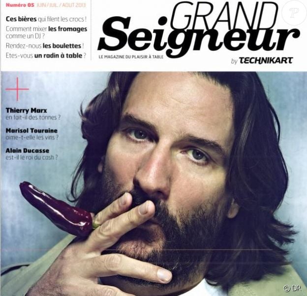 Frédéric Beigbeder en couverture de Grand Seigneur