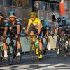 Chris Froome et ses partenaires sur la dernière étape du Tour de France le 21 juillet 2013
