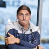 Zlatan Ibrahimovic en conférence de presse à Stockholm le 22 juillet 2013.