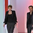 Exclusif - Natacha Polony et Aymeric Caron - Enregistrement de l'émission 'Vivement Dimanche' le 9 janvier 2013.