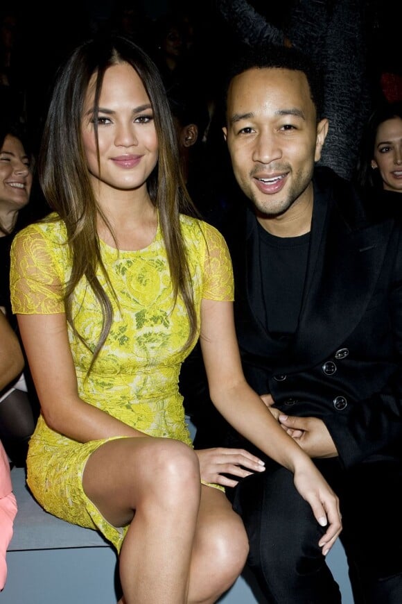 Chrissy Teigen et John Legend à New York le 13 février 2013.