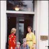 Rentrée des classes le 11 septembre 1989 pour les princes William et Harry accompagnés par leur mère la princesse Diana.